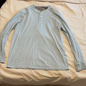 Weatherproof Men's Sky Blue Long Sleeve Henley